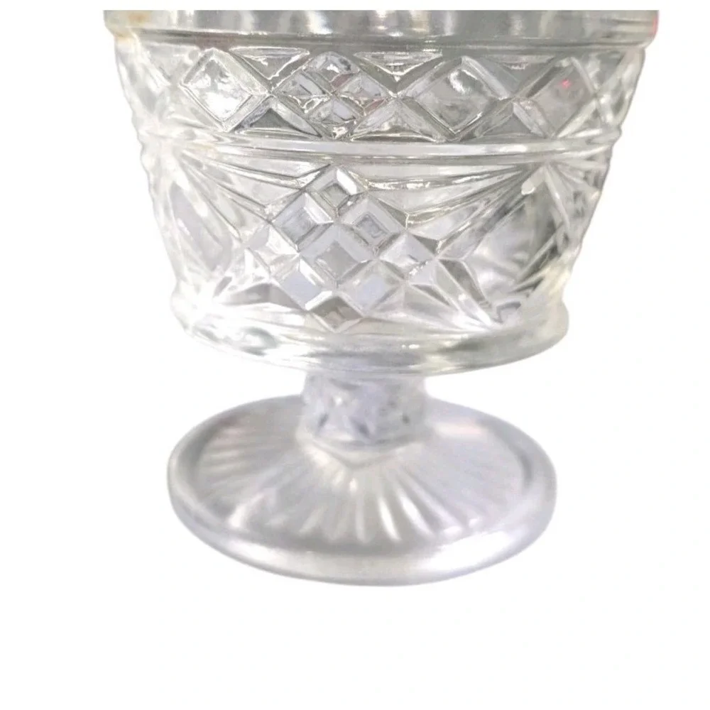 Hazel Atlas Big Top‎ Peanut Butter Footed Sherbet Glass Cup Lot of 6 Vintage 50s
